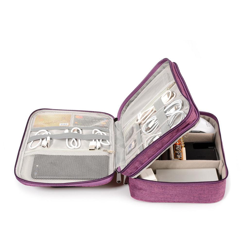 Premium Waterproof Travel Cable Organizer Bag for Chargers, Cables, Power Banks & Electronics Accessories