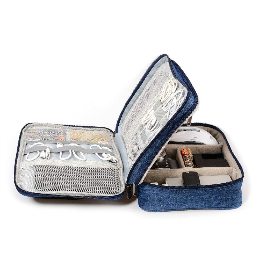 Premium Waterproof Travel Cable Organizer Bag for Chargers, Cables, Power Banks & Electronics Accessories