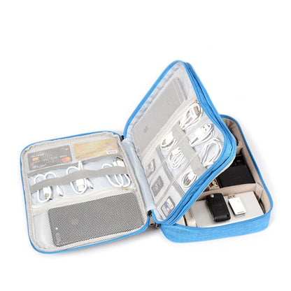 Premium Waterproof Travel Cable Organizer Bag for Chargers, Cables, Power Banks & Electronics Accessories