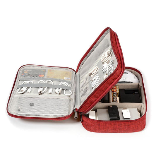 Premium Waterproof Travel Cable Organizer Bag for Chargers, Cables, Power Banks & Electronics Accessories